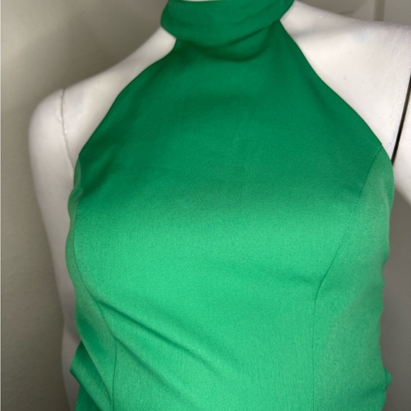 NBD Green Sheath Midi Dress with Halter Neckline. #52 - Picture 5 of 13